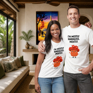 Im Mostly Harmless Mostly Funny Mushroom Character T-Shirt