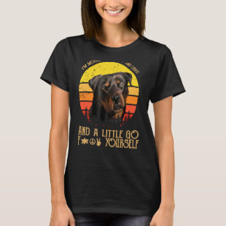 Im Mostly Peace Love And Light A Little Go Rottwei T-Shirt