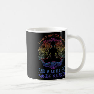 I'm Mostly Peace Love And Light And A Little Yoga Coffee Mug