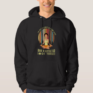 Im Mostly Peace Love Light And A Little Go Yoga Bl Hoodie