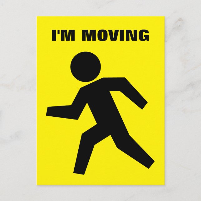 I'm moving postcards for funny card for new home (Front)