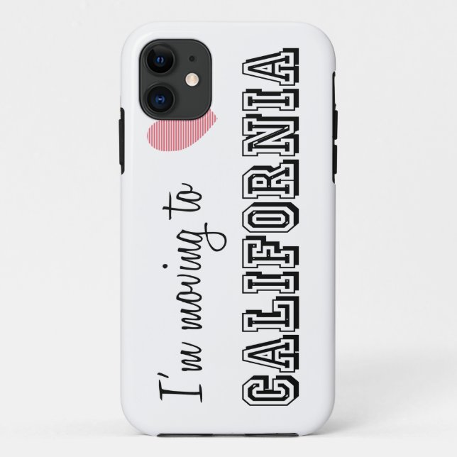 I'm Moving To California Case-Mate iPhone Case (Back)