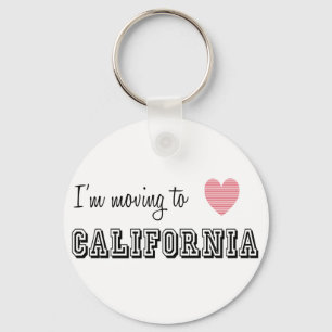 I'm Moving To California Key Ring