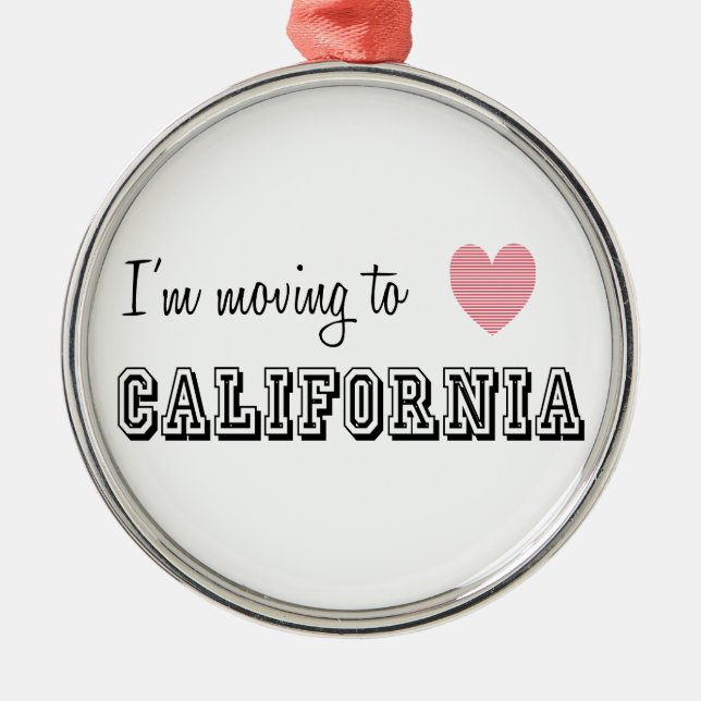 I'm Moving To California Metal Tree Decoration (Front)
