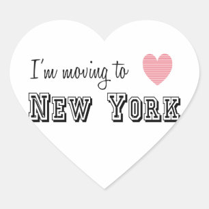 I'm Moving To New York Heart Sticker