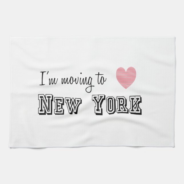I'm Moving To New York Tea Towel (Horizontal)