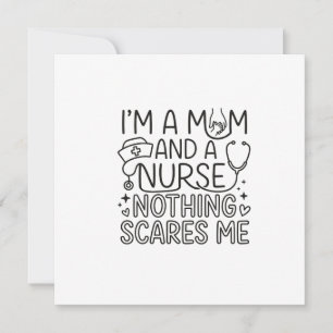 Im Mum And Nurse Minimalist Nurse Mum Gift  Invitation