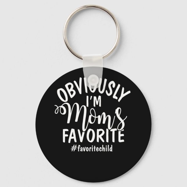 I'm Mum's Favourite Funny Favourite Son-Daughter Key Ring (Front)