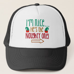 Im Nice Hes Naughty Elf Hat