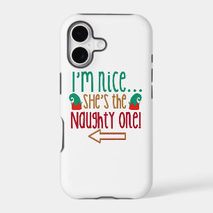 Im Nice Shes Naughty Elf Hat