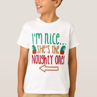 Im Nice Shes Naughty Elf Hat