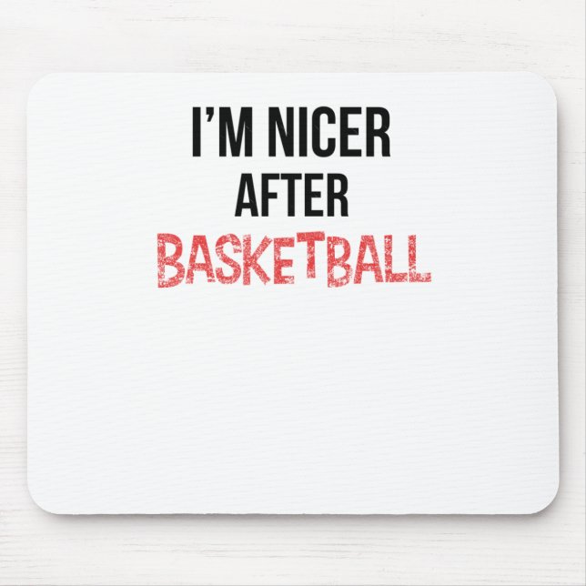 I'm Nicer After Basketball Long  Mouse Mat (Front)