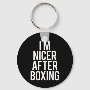 I'm Nicer After Boxing Funny Gym Saying Fitness Fa Key Ring