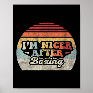 I'm Nicer After Boxing Vintage Retro Poster