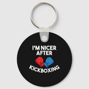 I'm Nicer After Kickboxing Fighting Comt Sport Out Key Ring