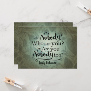 I'm Nobody Quote Card