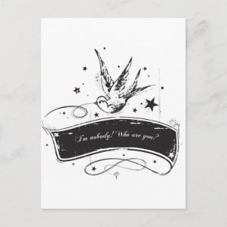 "I'm nobody. Who are you?" Postcard