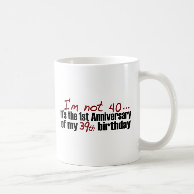 I'M Not 40 Coffee Mug (Right)