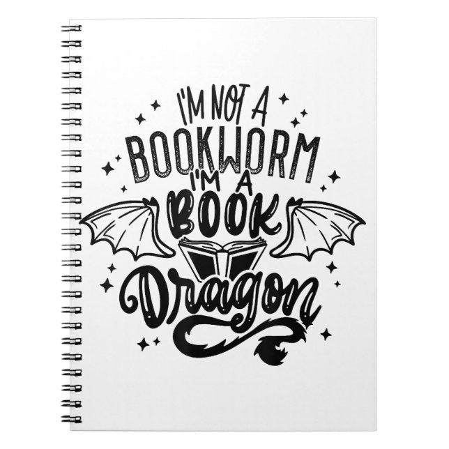 I'm Not A Bookworm I'm A Book Dragon Fantasy Book  (Front)