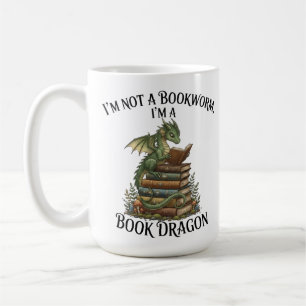 I'm Not a Bookworm I'm a Book Dragon Funny Reading Coffee Mug