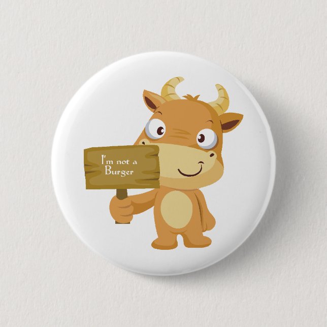 I'm not a burger 6 cm round badge (Front)