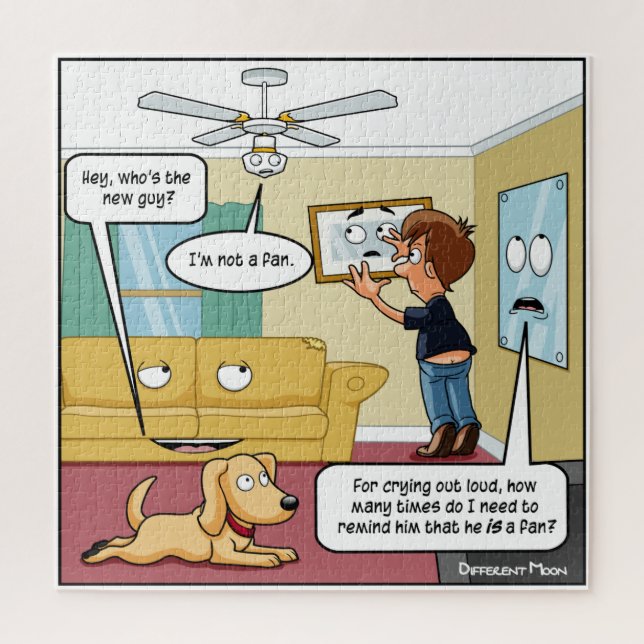 I'm Not a Fan Punny Jigsaw Puzzle (Vertical)