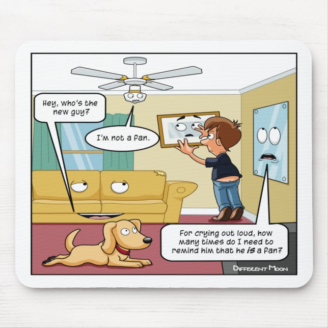 I'm Not a Fan Punny Mouse Pad (Front)