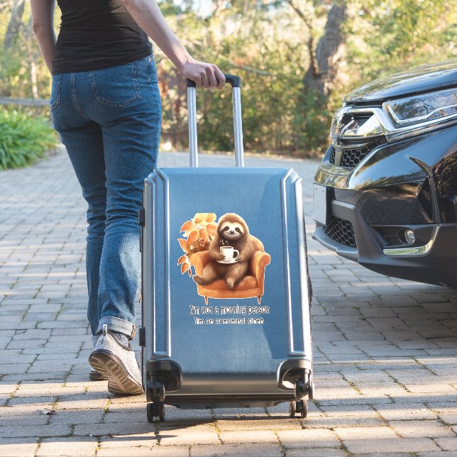 I'm Not a Morning Person Autumnal Sloth (Suitcase Insitu)