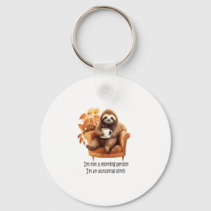 I'm Not a Morning Person Autumnal Sloth Key Ring