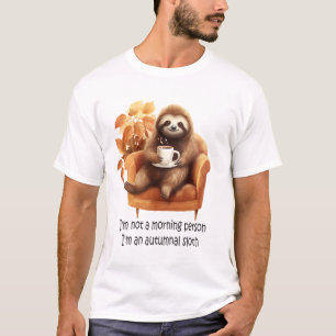 I'm Not a Morning Person Autumnal Sloth T-Shirt