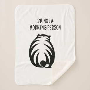 I'm not a morning person fun sherpa fleece blanket
