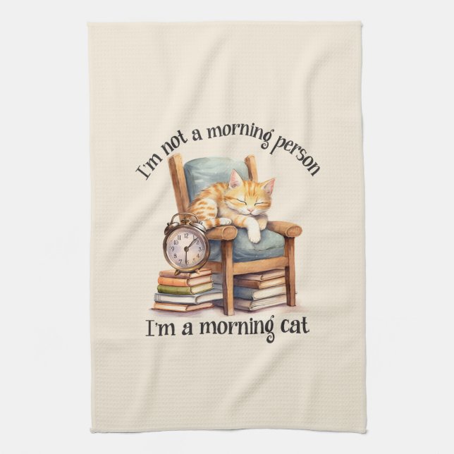 I'm Not A Morning Person Tea Towel (Vertical)