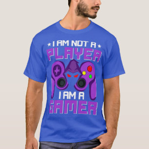 Im Not A Player Im A Gamer Purple Game Controller  T-Shirt