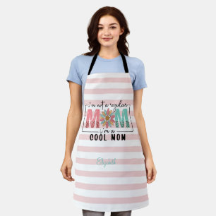 I'm not a regular Mom Pink Stripes Apron
