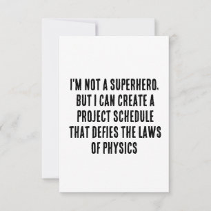 I'm not a superhero, but I can create a project  Thank You Card