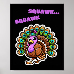 I'm Not A Turkey I Am A Pea Funny Thanksgiving Poster