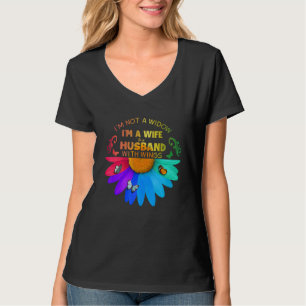 I'm Not A Widow' I'm A Wife To A Husband With Wing T-Shirt