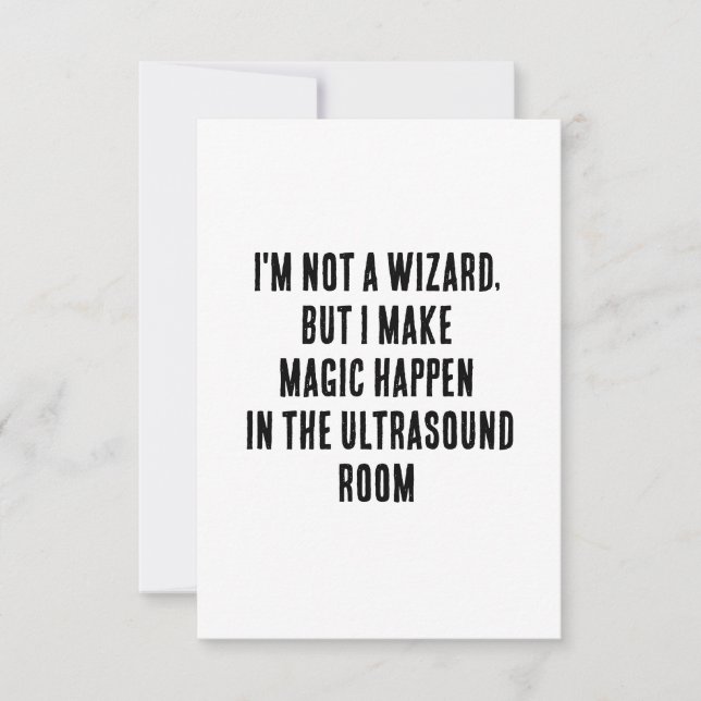 I'm not a wizard, but I make magic happen in the  Thank You Card (Front)