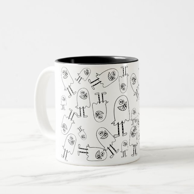 I'm not afraid of ghosts Two-Tone coffee mug (Front Left)