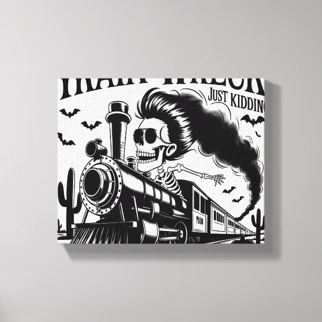 I'm Not Always a Train Wreck Halloween Canvas Print (Front)