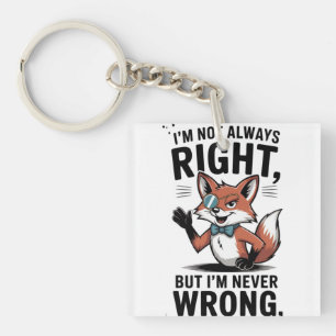 "I'm Not Always Right, But I'm Never Wrong" Key Ring
