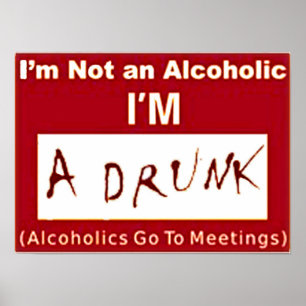 I'm not an Alcoholic I'm a drunk "POSTER" Poster