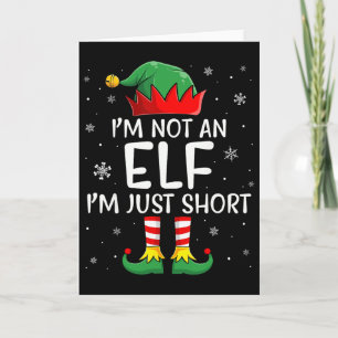 I'm Not An Elf Im Just Short Funny Christmas Match Card