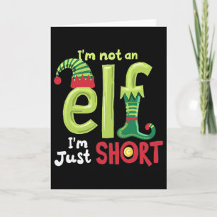 I'm Not An Elf Im Just Short Funny Christmas Match Card