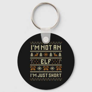 I'm Not An Elf Im Just Short Funny Christmas Match Key Ring