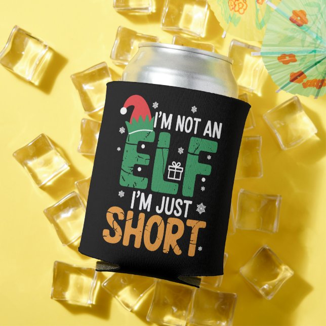Im Not An Elf Just Short Funny Christmas Xmas  Can Cooler (In Situ Summer)