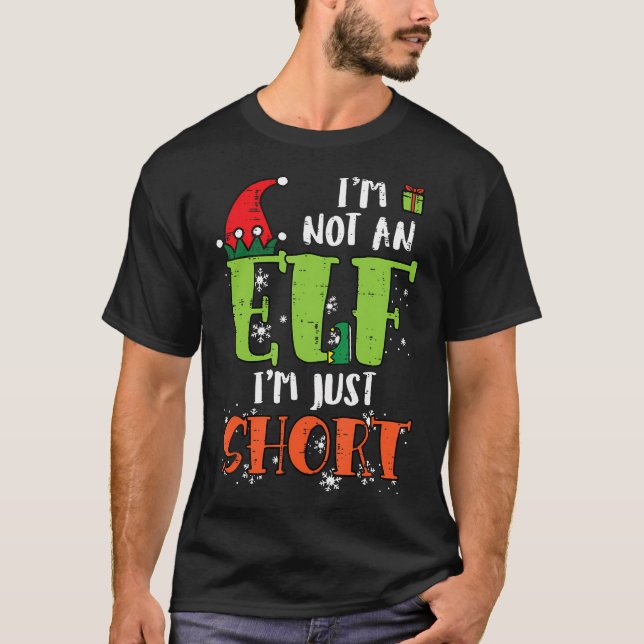 Im Not An Elf Just Short Funny Christmas Xmas Men  T-Shirt (Front)