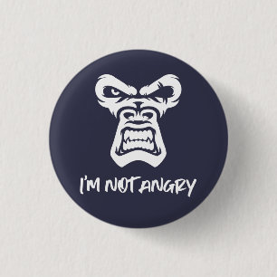 I'm Not Angry, The Monkey 3 Cm Round Badge