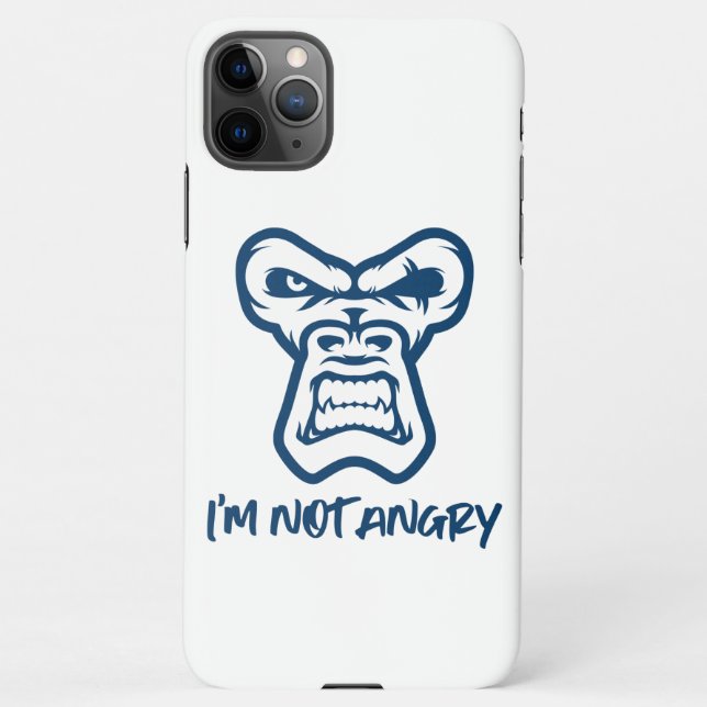 I'm Not Angry - The Monkey iPhone Case (Back)