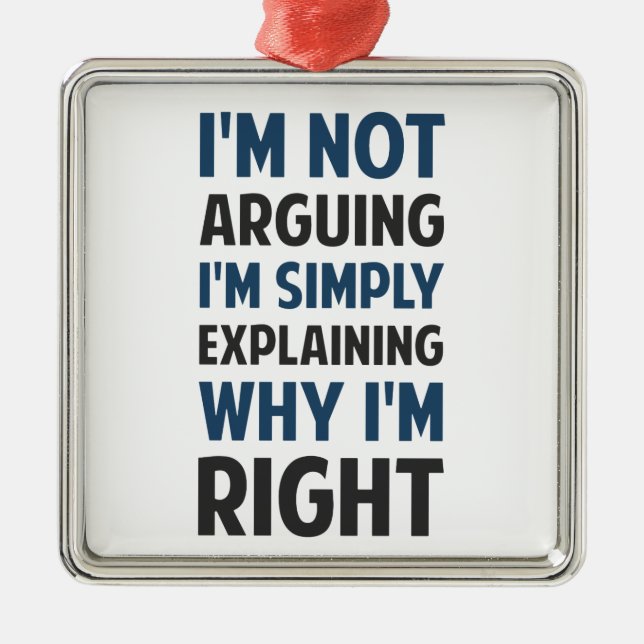 I'm Not Arguing I'm Explaining Metal Tree Decoration (Front)